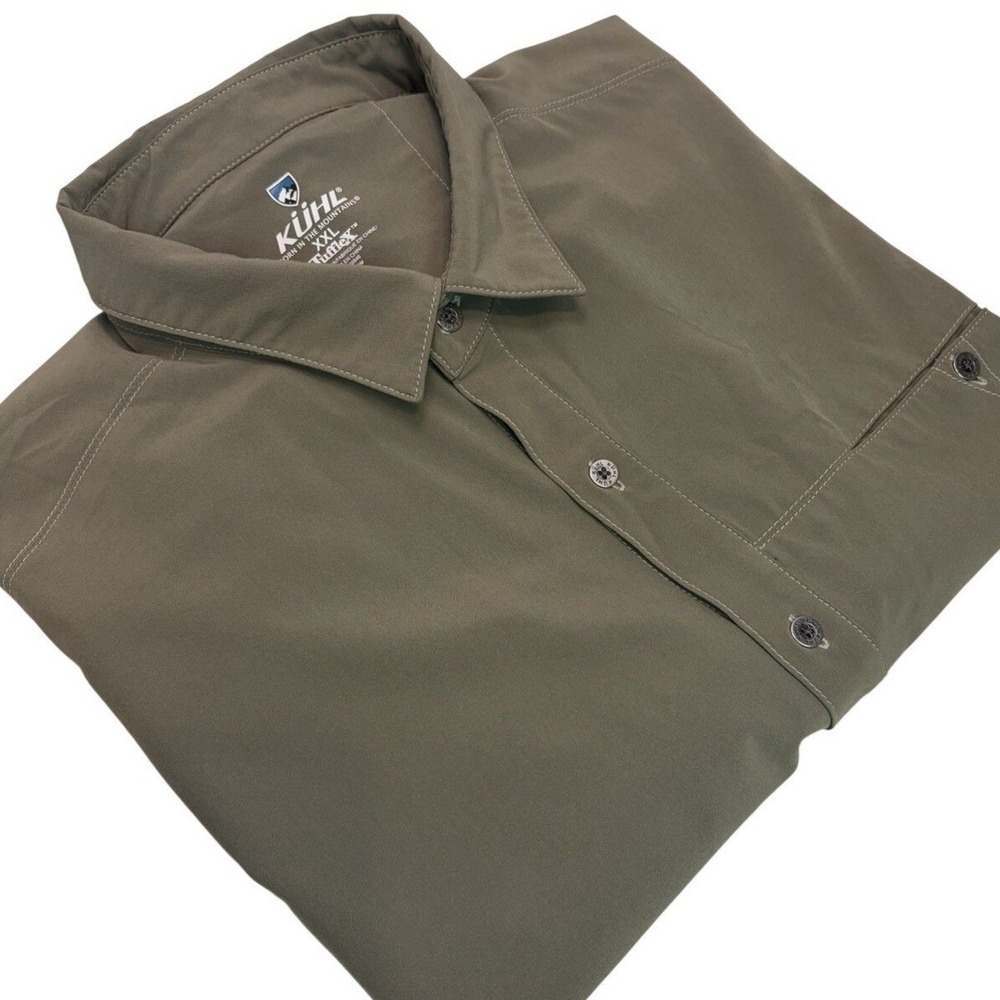 Kuhl Tufflex Button-Up Shirt Short Sleeve Men's 2XL Mountain Adventure